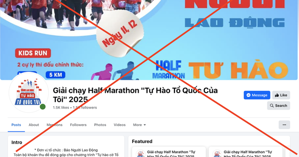 Cảnh báo fanpage giả mạo Giải Half Marathon "Tự hào Tổ quốc tôi"