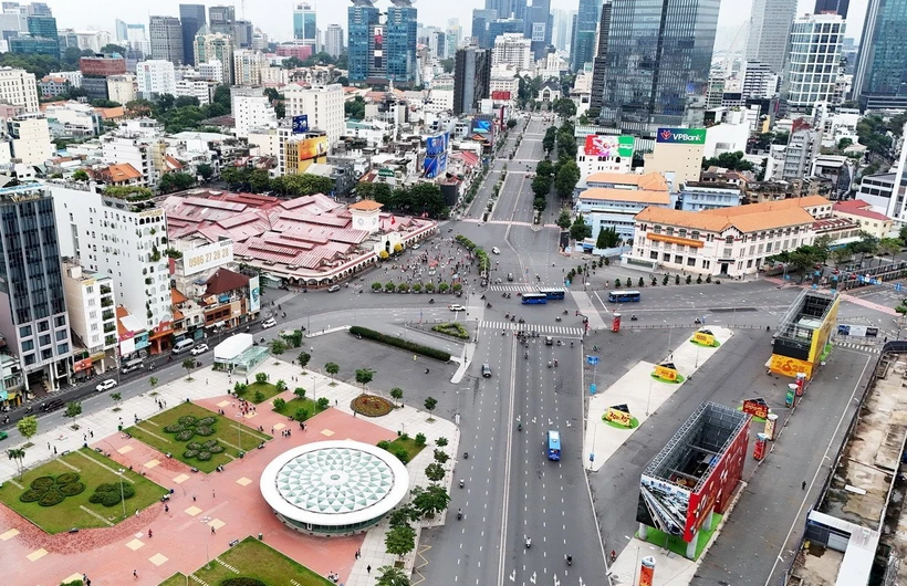 Trung tâm Thành phố Hồ Chí Minh. (Ảnh: Hồng Đạt/TTXVN)