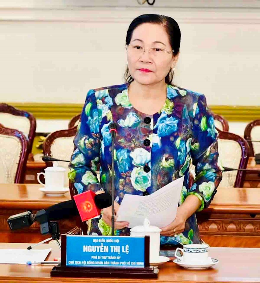 Đồng chí Nguyễn Thị Lệ phát biểu tại buổi giám sát