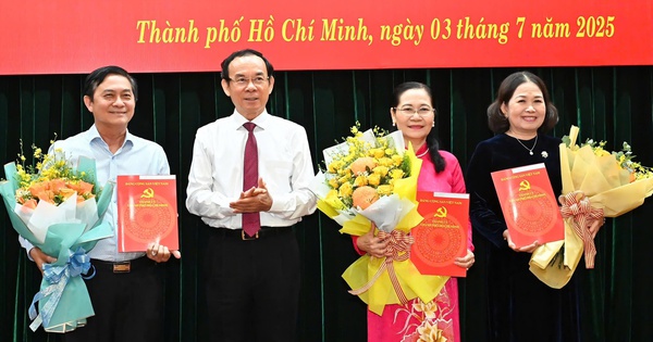 Bí thư Thành ủy TP HCM Nguyễn Văn Nên trao quyết định nghỉ hưu trước tuổi cho các lãnh đạo
