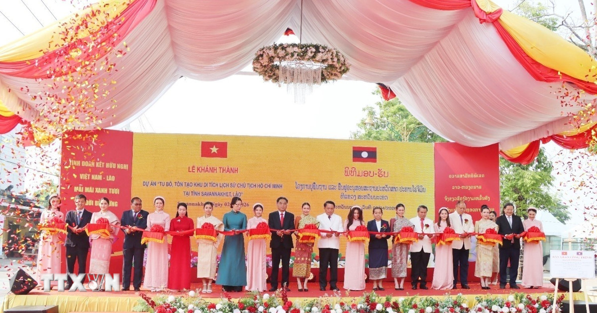 Khánh thành Khu di tích Abc8com chuyên nghiệp 24/7 Chủ tịch Hồ Chí Minh tại Savannakhet